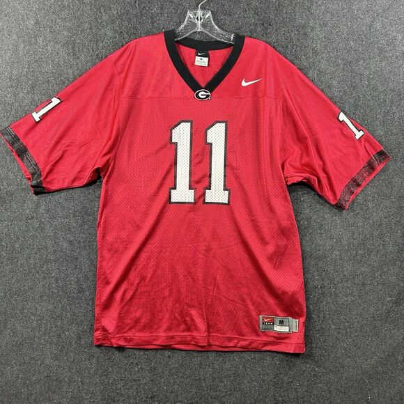 Nike Georgia Bulldogs Football Jersey Men's Medium Red Black #11 UGA Dawgs - Picture 1 of 11
